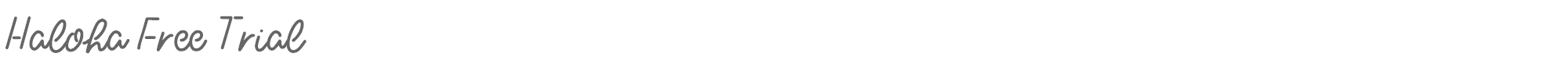 Haloha Haloha Free Trial.otf font preview